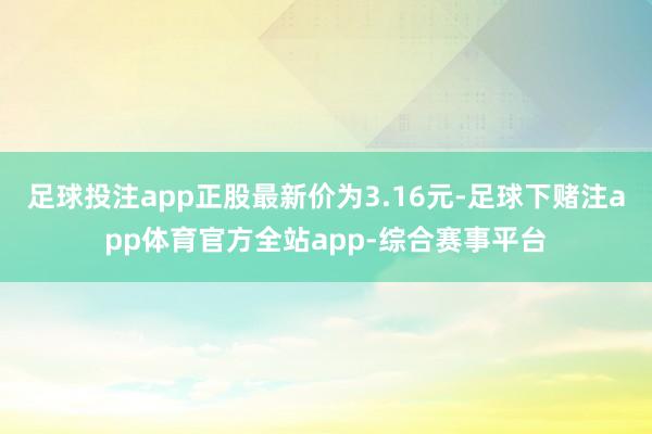 足球投注app正股最新价为3.16元-足球下赌注app体育官方全站app-综合赛事平台