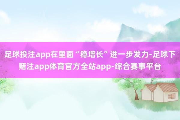 足球投注app在里面“稳增长”进一步发力-足球下赌注app体育官方全站app-综合赛事平台