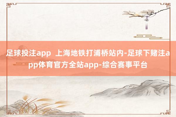 足球投注app  上海地铁打浦桥站内-足球下赌注app体育官方全站app-综合赛事平台
