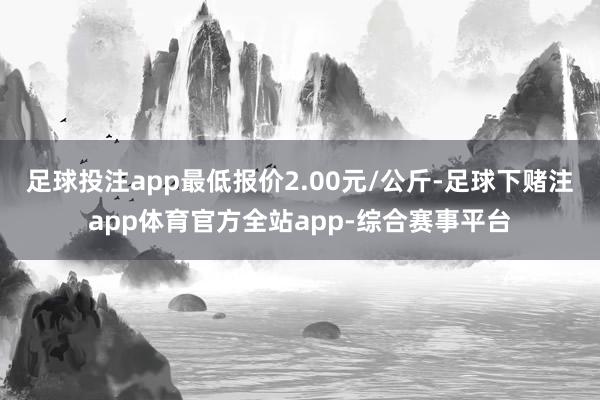 足球投注app最低报价2.00元/公斤-足球下赌注app体育官方全站app-综合赛事平台