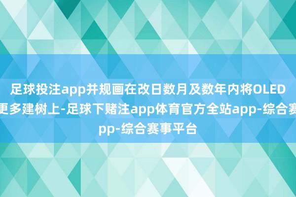 足球投注app并规画在改日数月及数年内将OLED实际到更多建树上-足球下赌注app体育官方全站app-综合赛事平台