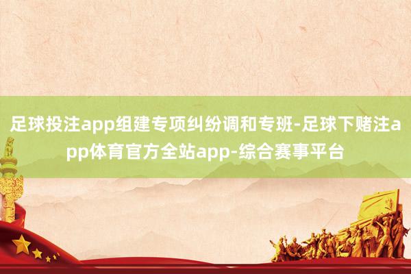 足球投注app组建专项纠纷调和专班-足球下赌注app体育官方全站app-综合赛事平台