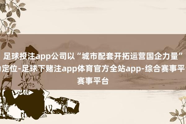 足球投注app公司以“城市配套开拓运营国企力量”为定位-足球下赌注app体育官方全站app-综合赛事平台
