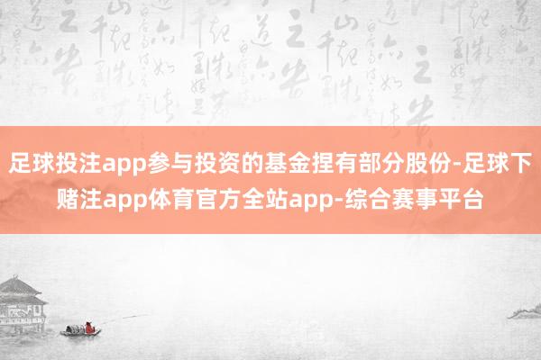 足球投注app参与投资的基金捏有部分股份-足球下赌注app体育官方全站app-综合赛事平台