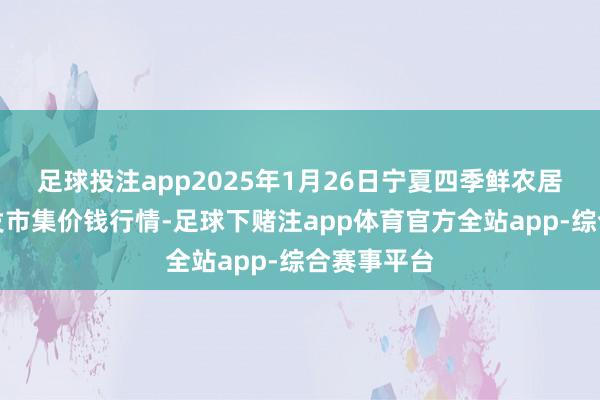 足球投注app2025年1月26日宁夏四季鲜农居品空洞批发市集价钱行情-足球下赌注app体育官方全站app-综合赛事平台
